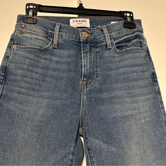 Frame Le High Straight Denim Jeans in Bixby Size 26 - Picture 4 of 9